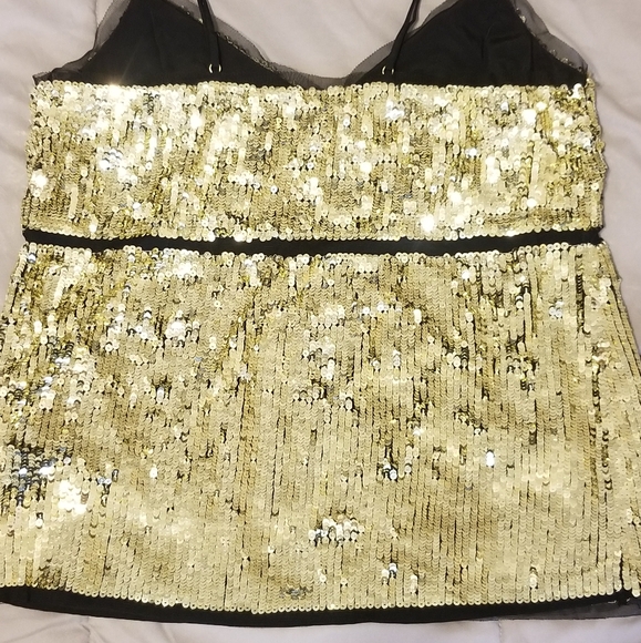 J crew gold and black sequin cami - Picture 4 of 6